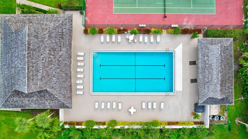 Heated Pool, Sauna, clubhouse, tennis, pickleball, and basketball