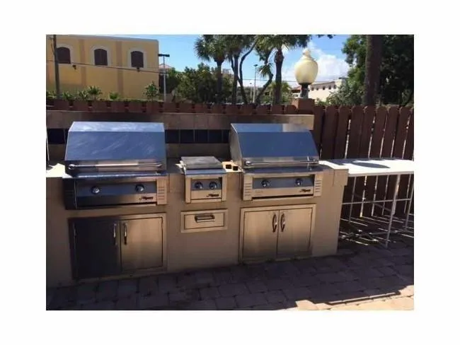 outdoor barbecue area