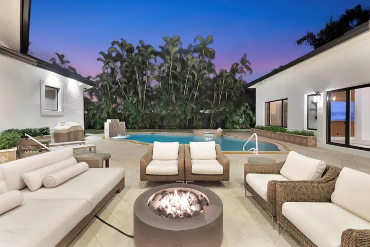 Covered Outdoor Living at Twilight
