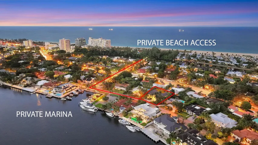 Aerial Showing Private Marina & Surf Club Priority