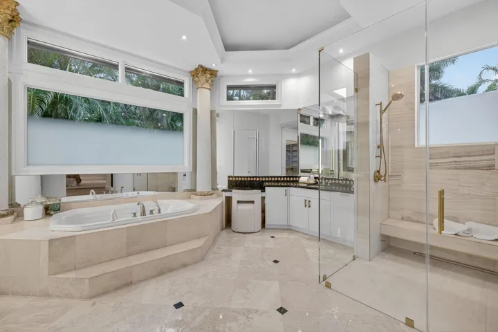 Primary Bathroom Updated Zero Clearance Shower with Dual Kohler Showerheads