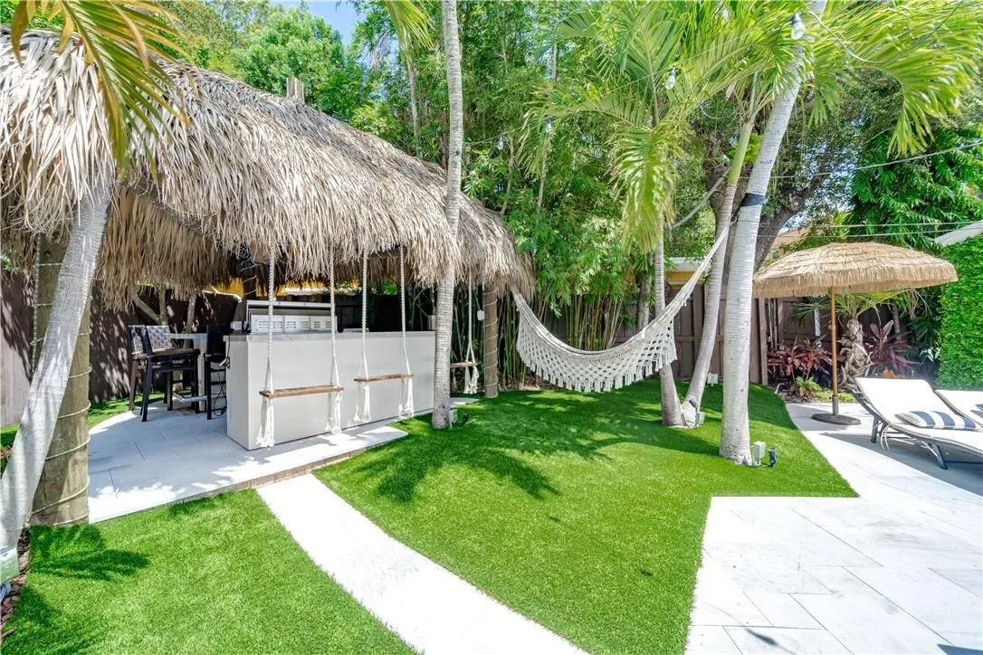 Hammock and BBQ area