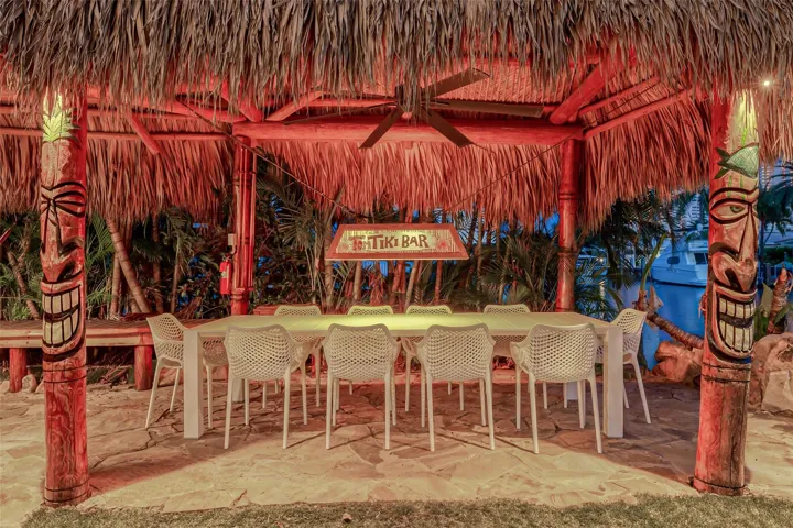 Outdoor dining area.