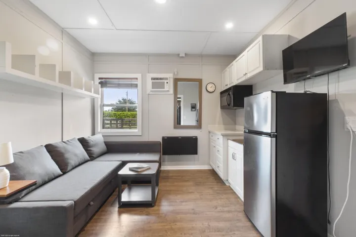 Lounge with attached bathroom