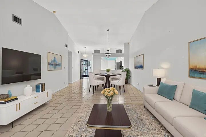 Virtually Staged Living and Dining