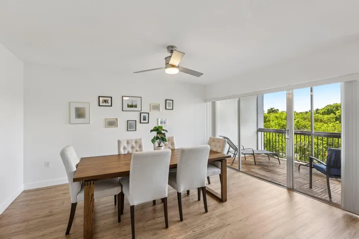 Dining room with balcony access