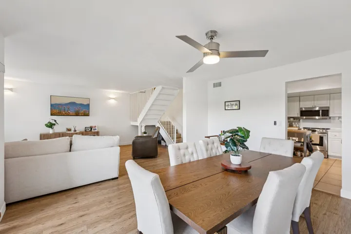 Dining room and living room