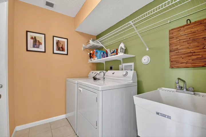 Spacious laundry room