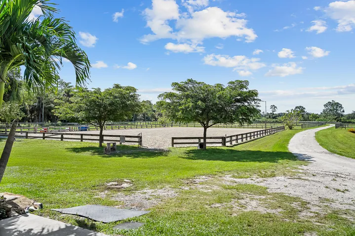 Arena directly across from Barn