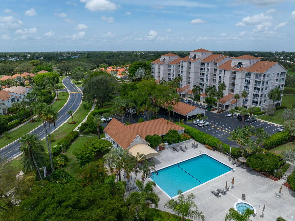 Aerial of Spyglass pool and Clubhouse