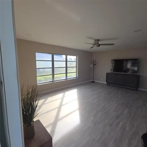 Large picture window, bright and sunny