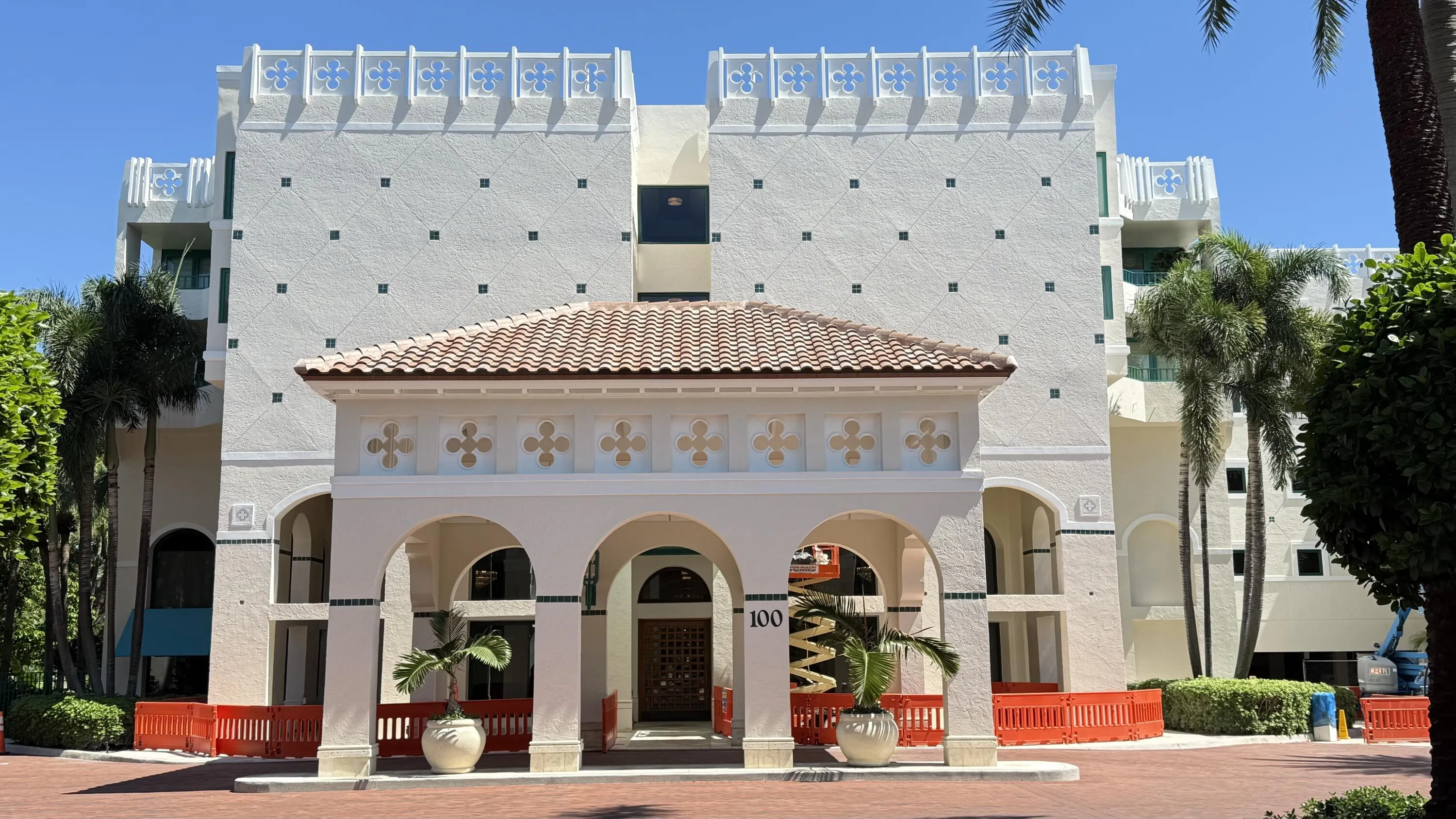 Freshly painted building