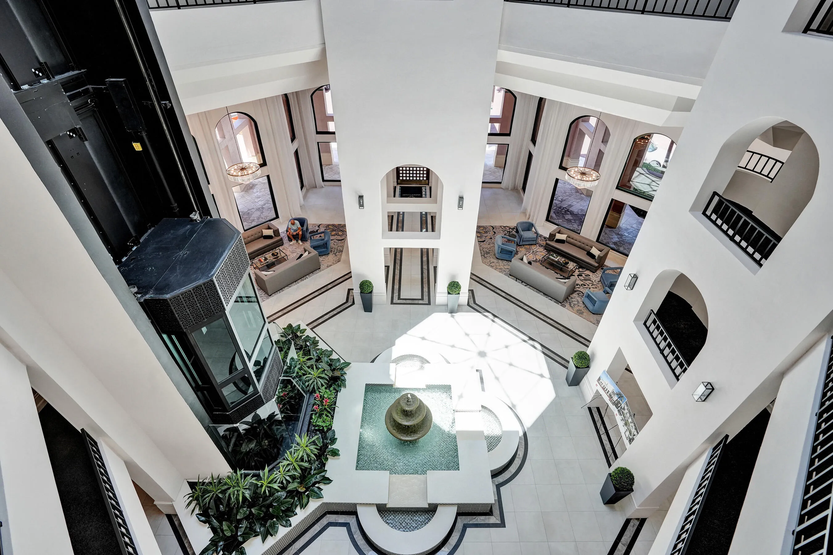 Lobby multiple elevators for quick access