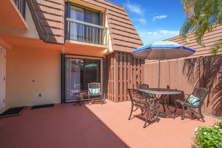 Patio with expanded shed