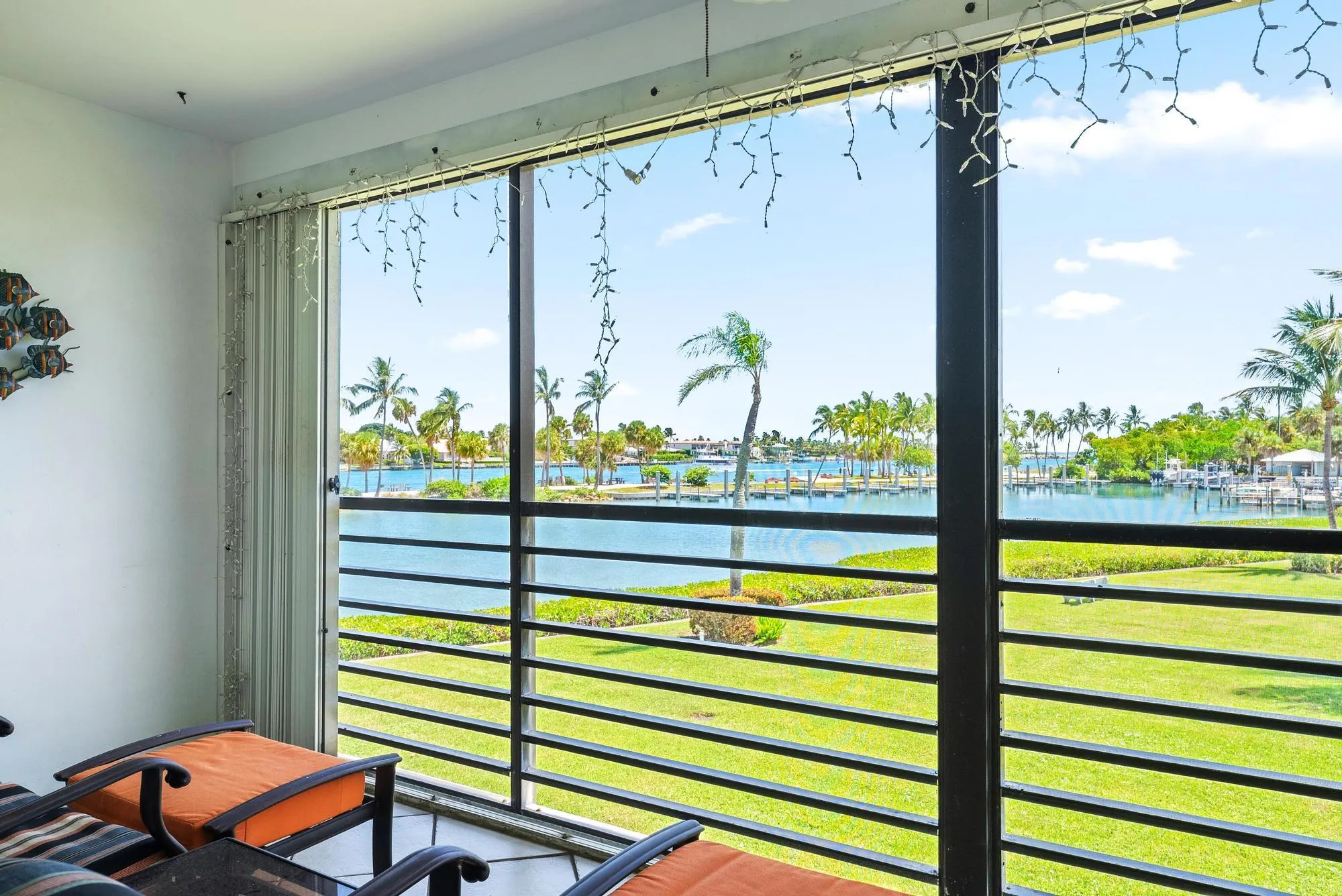 Screened in patio with a view