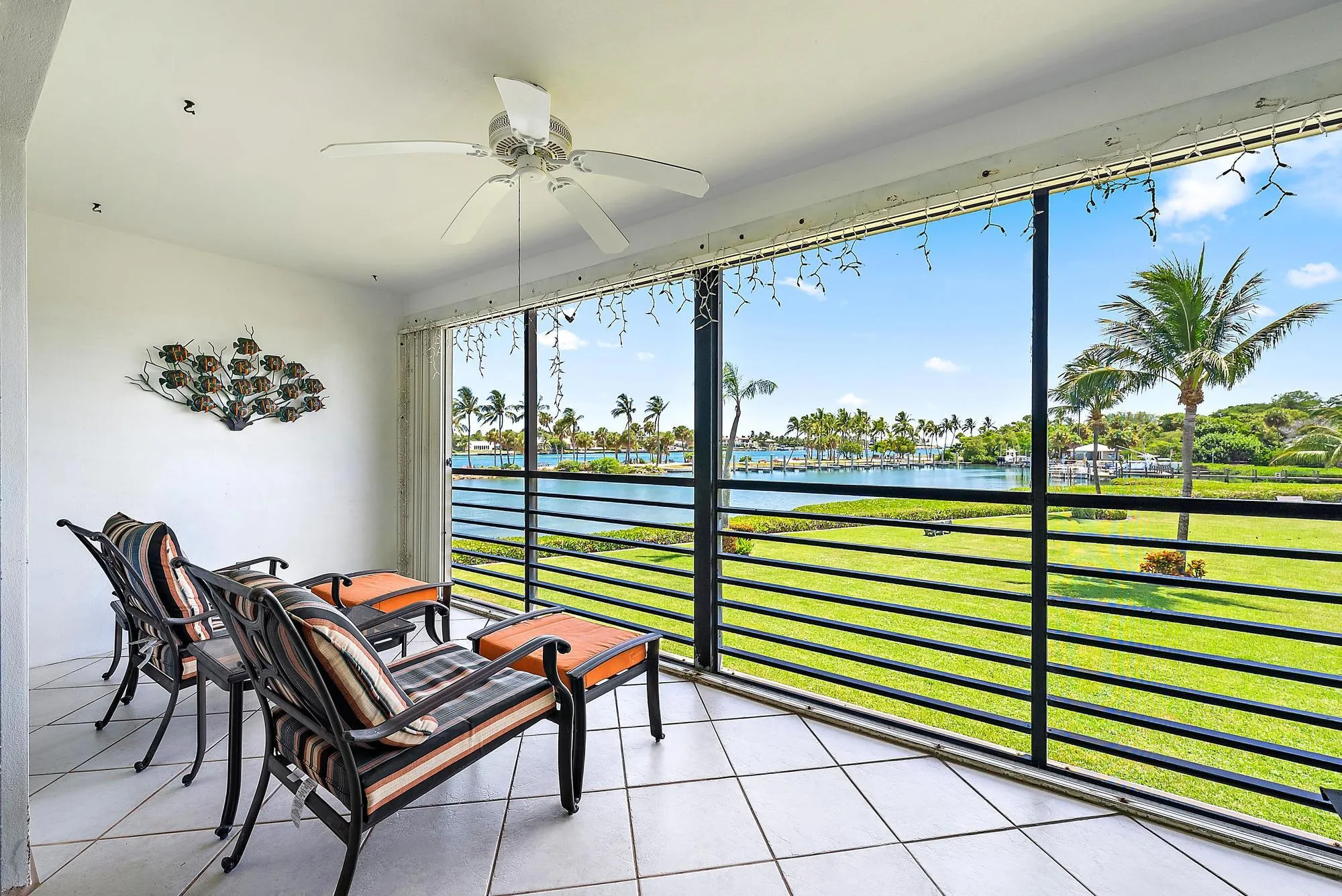 Screened in patio with a view