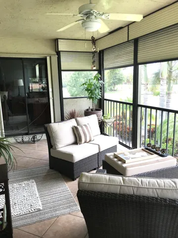 Balcony with furniture