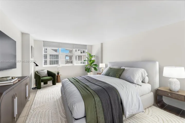 Main bedroom- virtually staged
