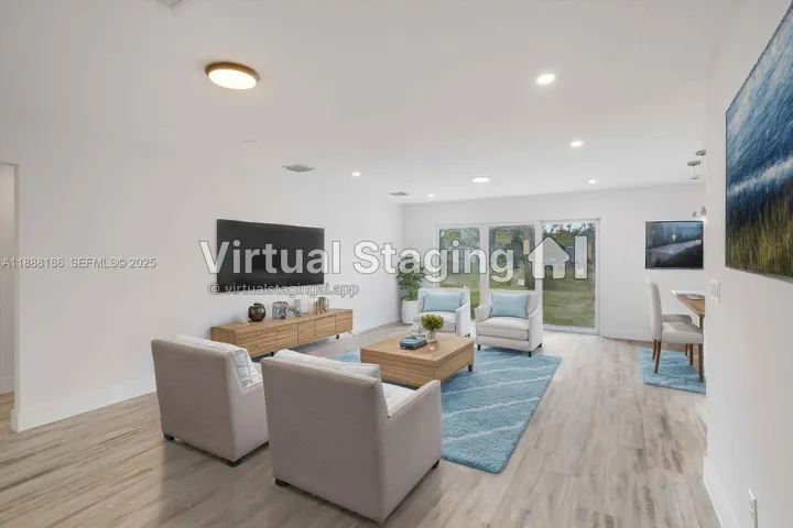 Living room-virtually staged