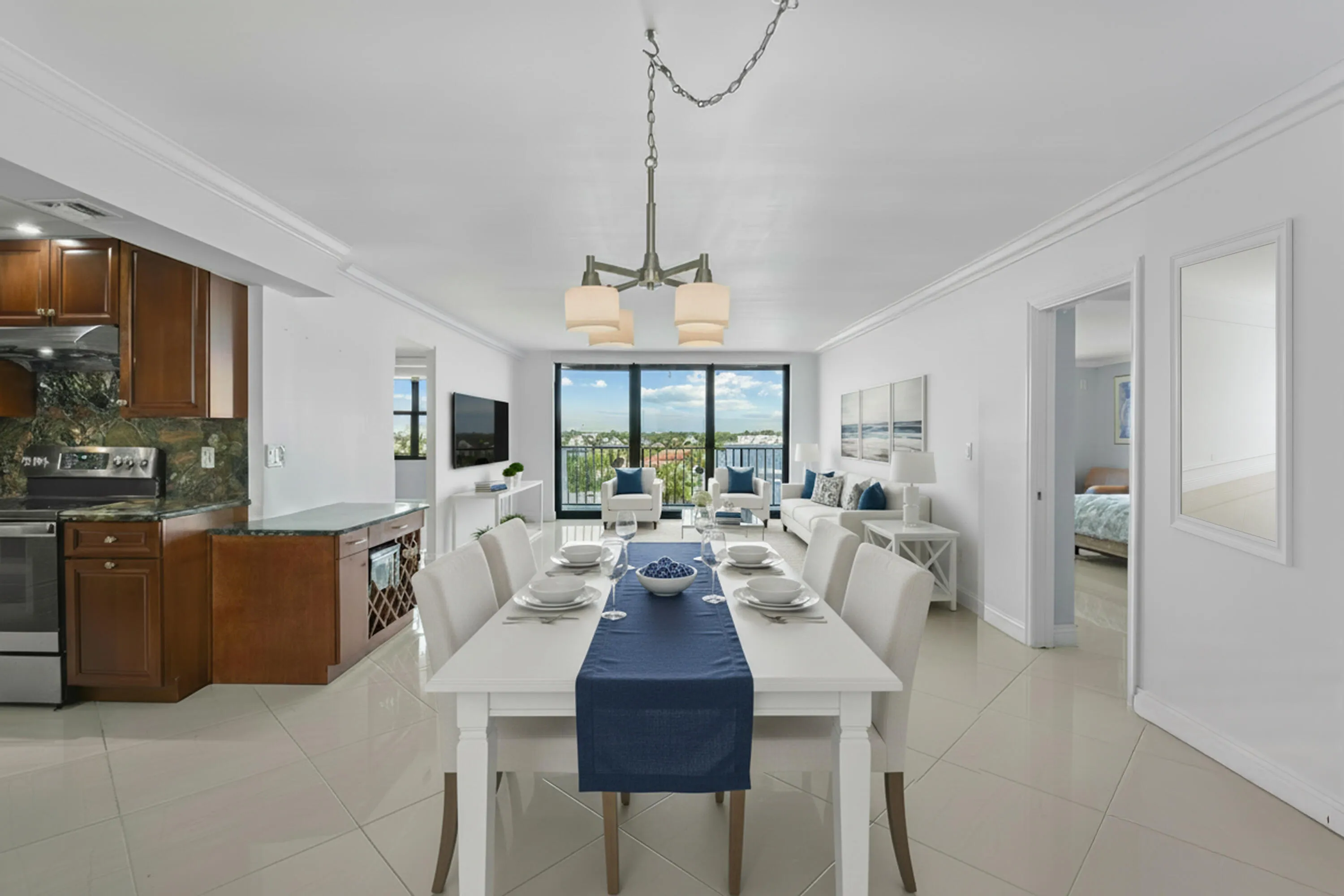dining room virtually staged