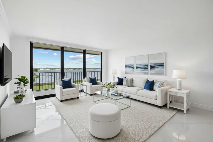 living room virtually staged
