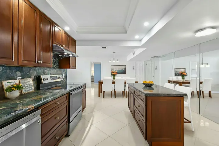 kitchen virtually staged photo