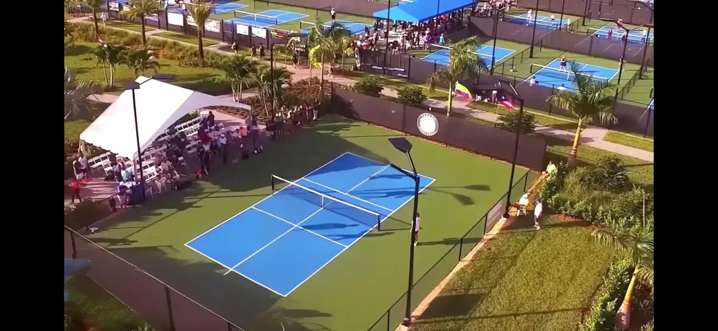 It has 27 pickleball courts- home of the pickleball open
