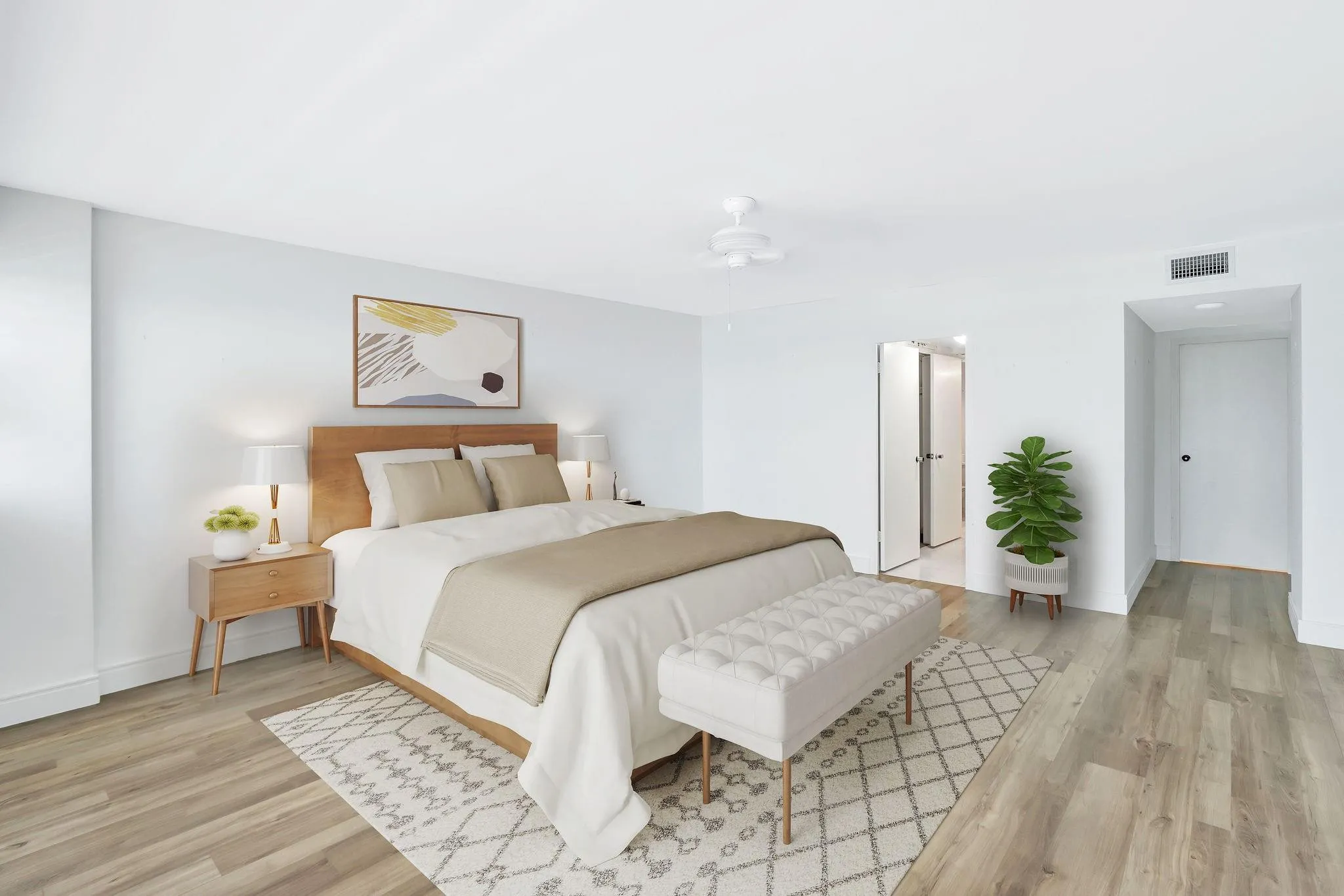 Virtually staged 2nd Huge Maaster w/ balcony access