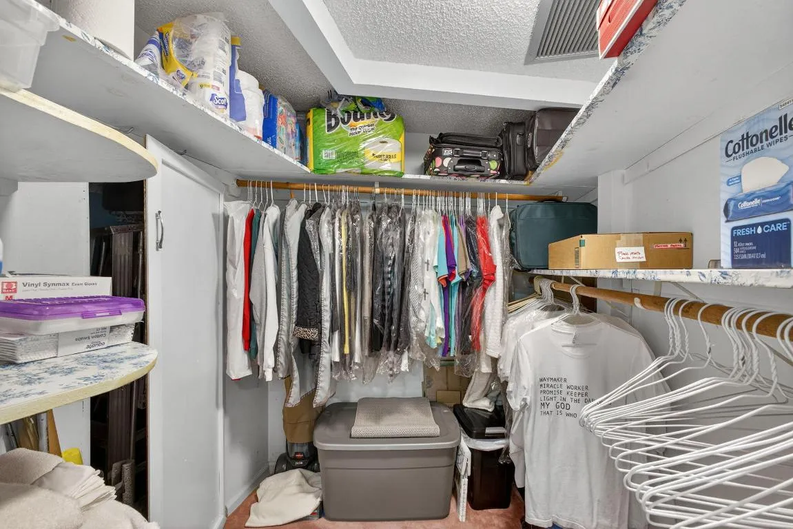 very spacious closet