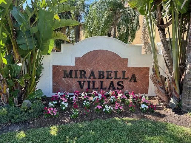 Mirabella Villas entrance signage