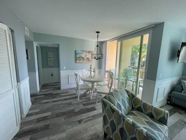 Dining area with open patio