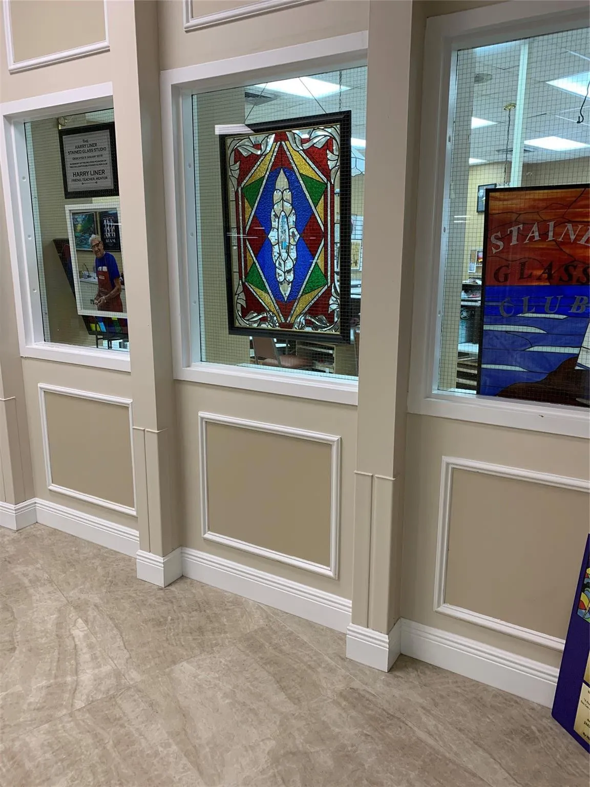 Stain Glass Craft Room.