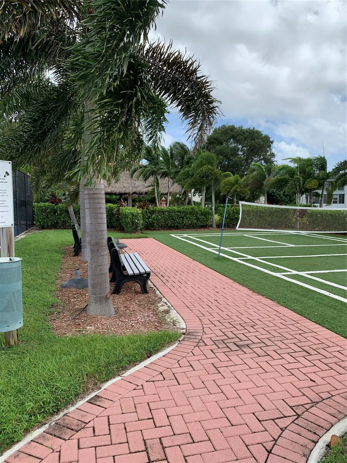 Walking Path around Tennis Court.