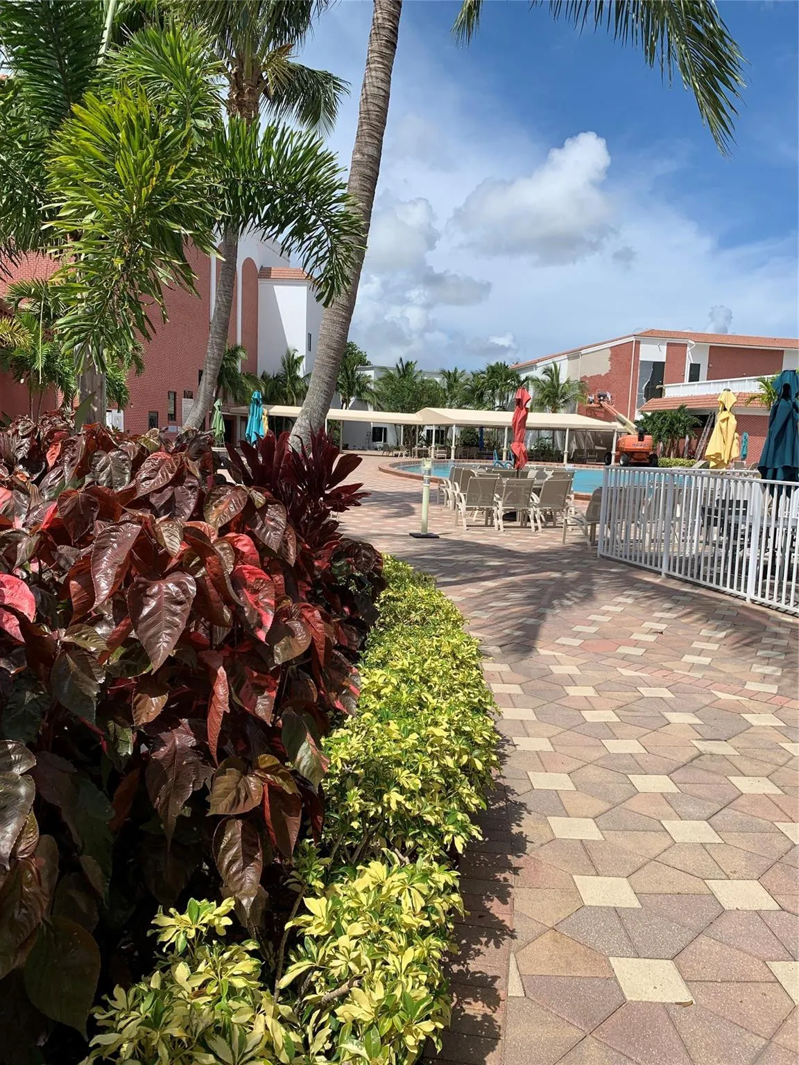 Outside Pool area behind Club house.