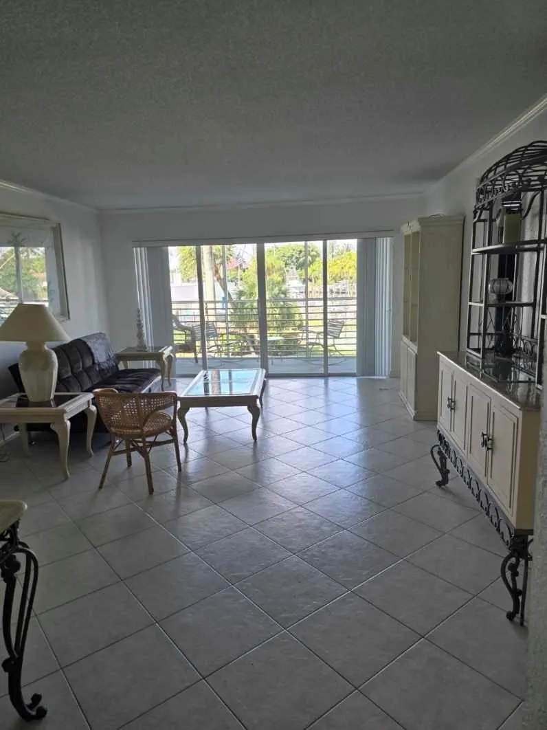 Living area and balcony