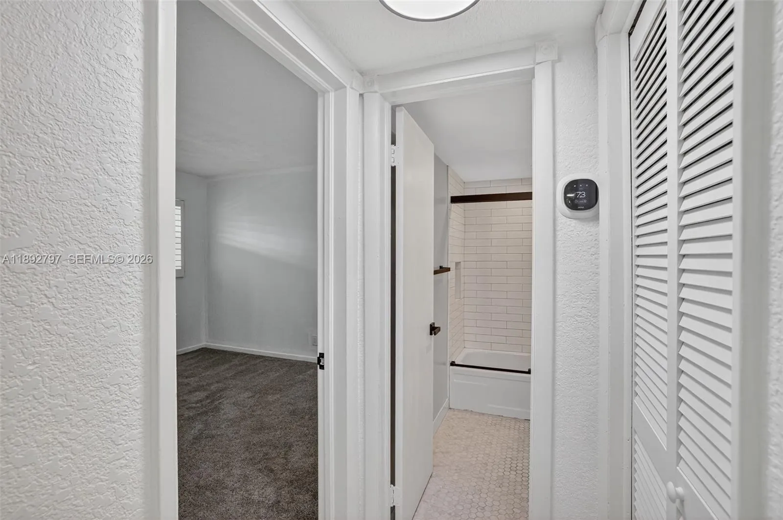 View toward guest bathroom and guest bedroom