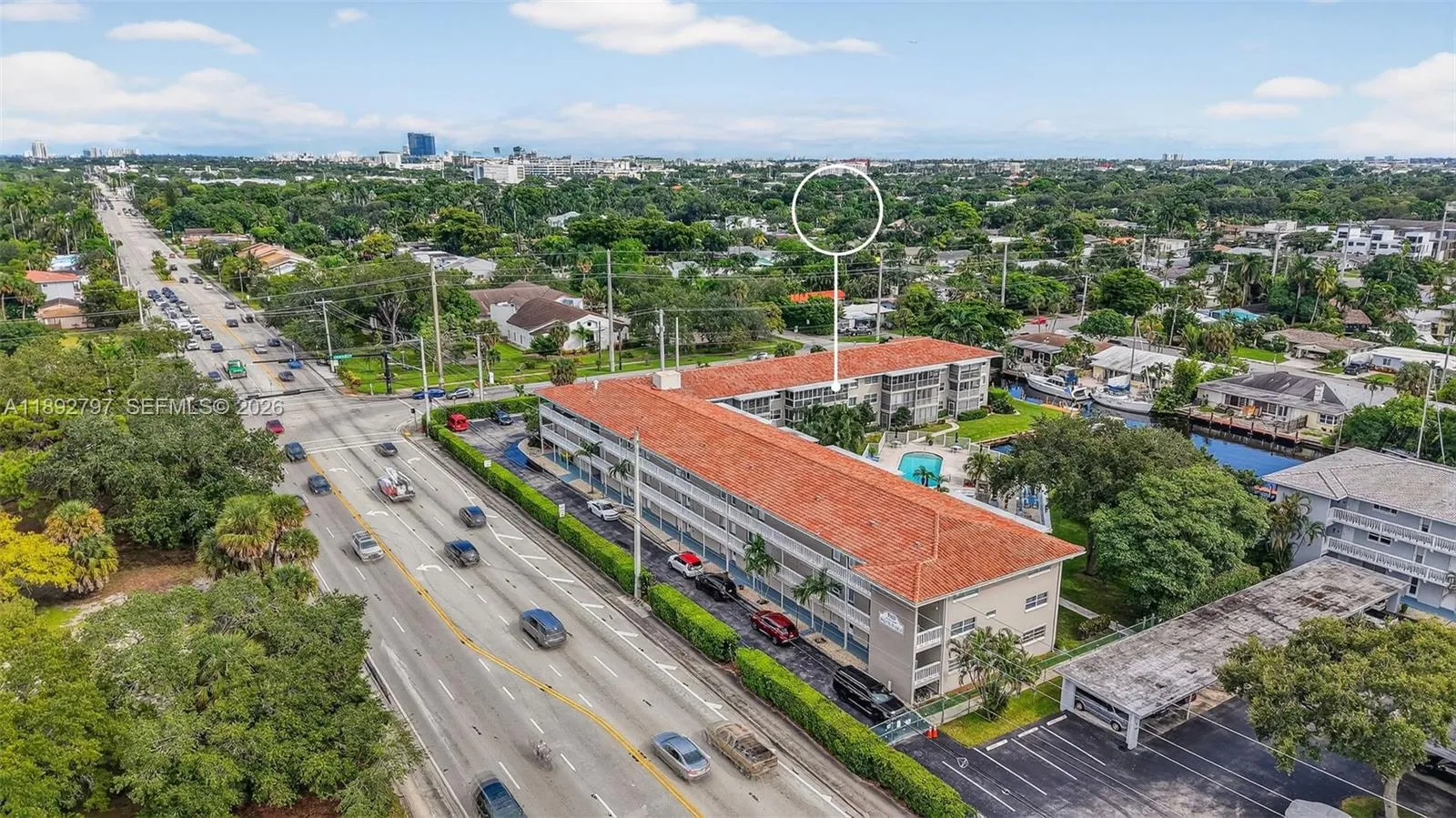 Building located at the entrance to the Citrus Isles / Croissant Park. Unit is where it's noted on photo. Right off Davie Blvd, and no fixed bridges to the ocean. 2023 Tile Roof. 40 Year Inspection and Milestone Inspections complete. Building is collecting Reserves.