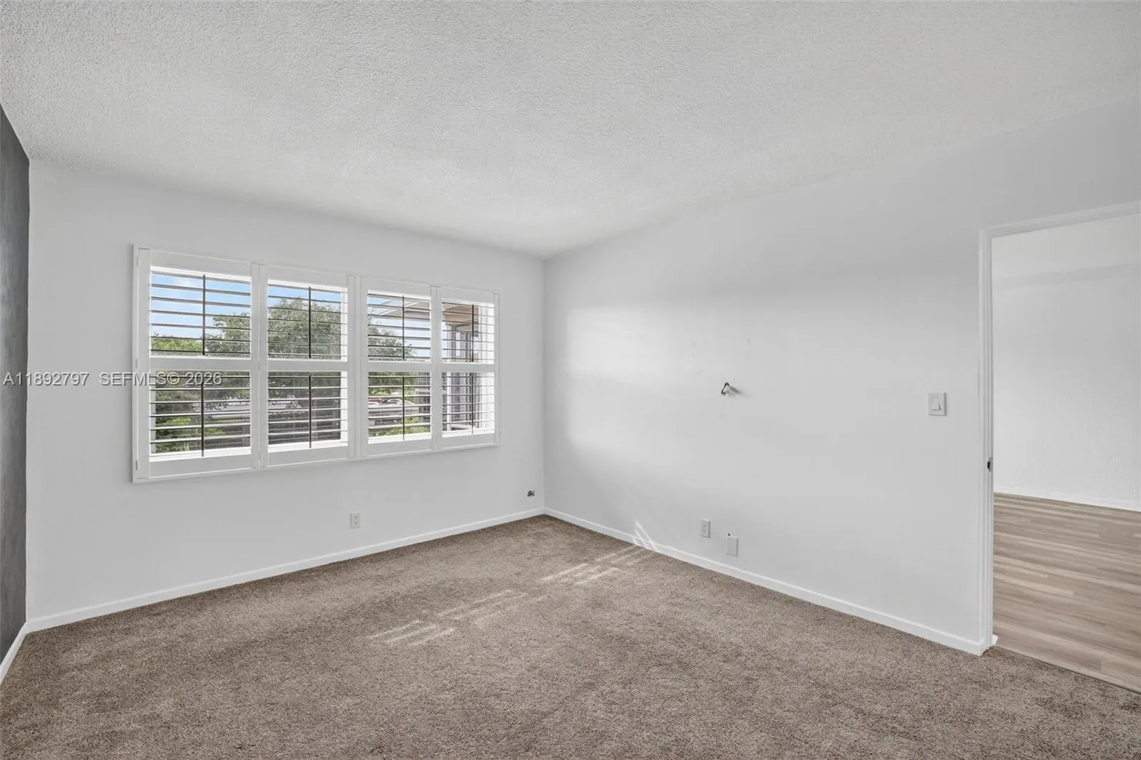 View from primary bedroom to family room