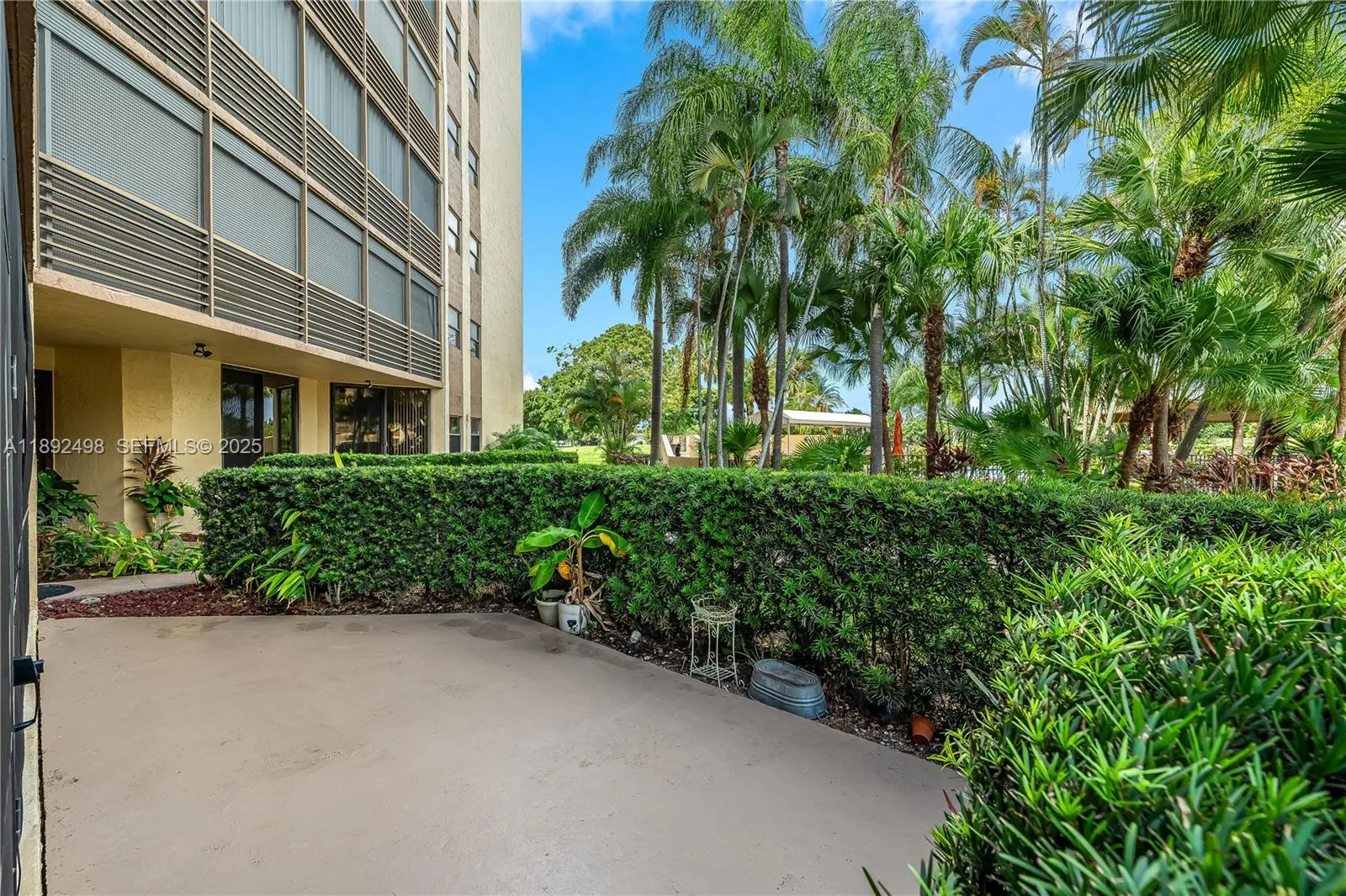 Outside private patio