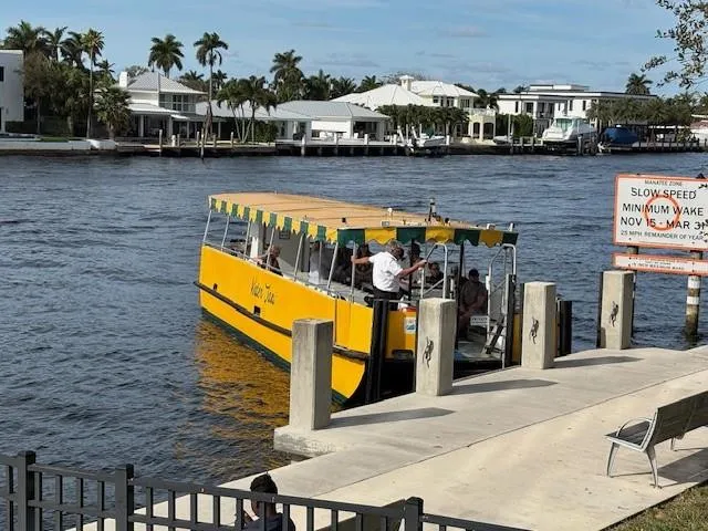 Water Taxi Stop at the city park right next to the complex.