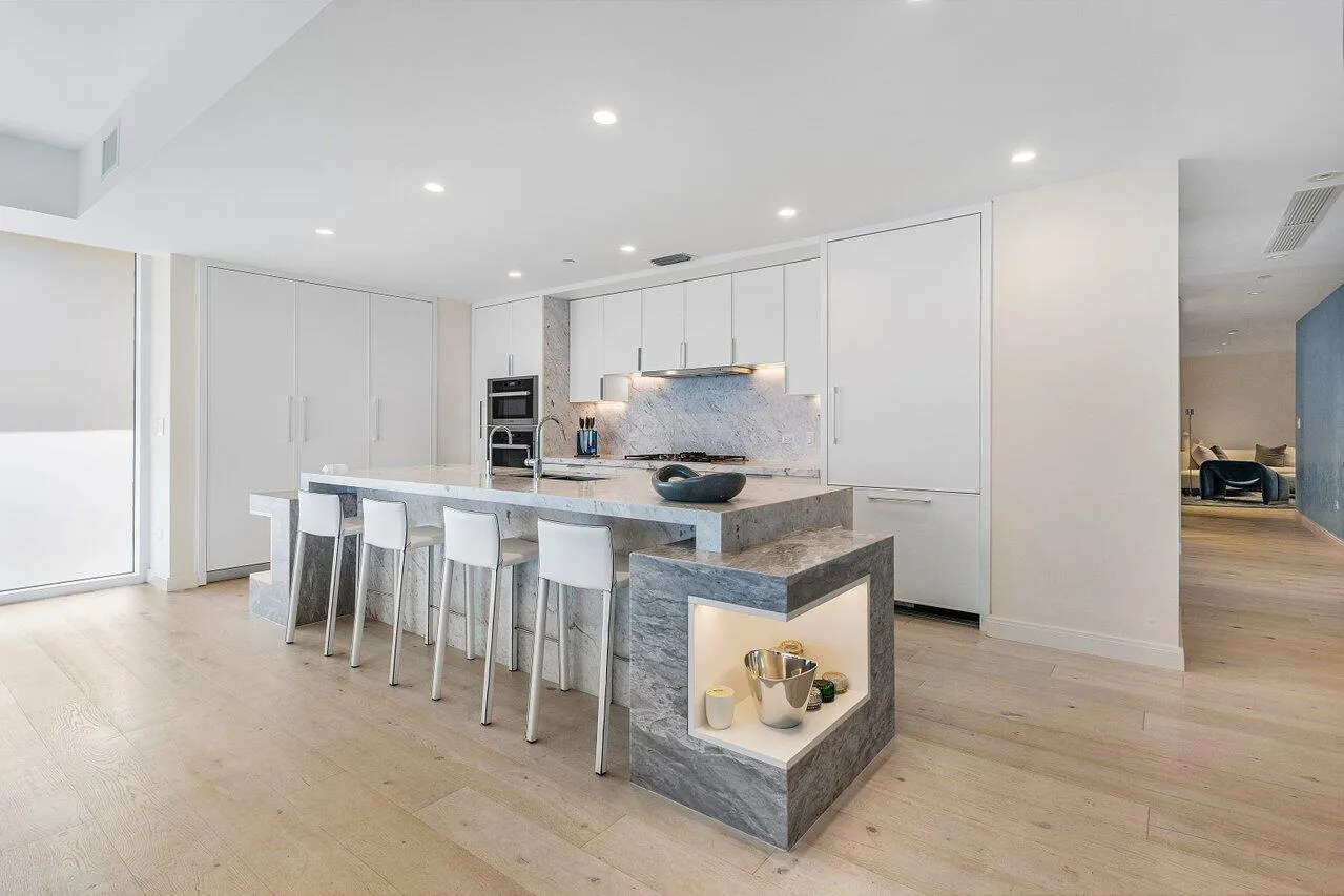 Marble Wrapped Kitchen