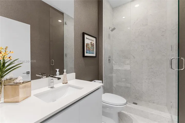4th full bathroom on living area floor next to office