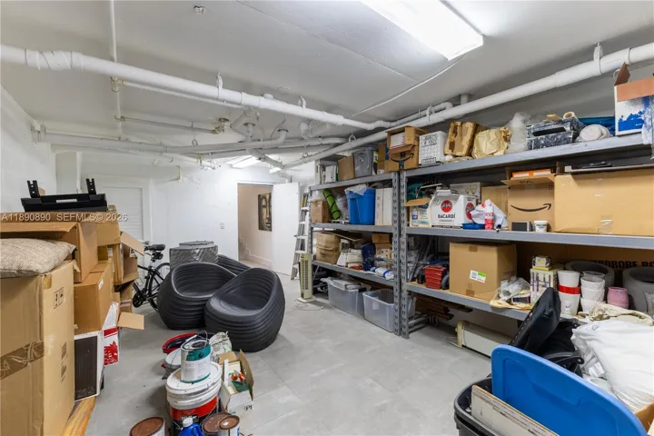 private storage on 1st floor of townhome