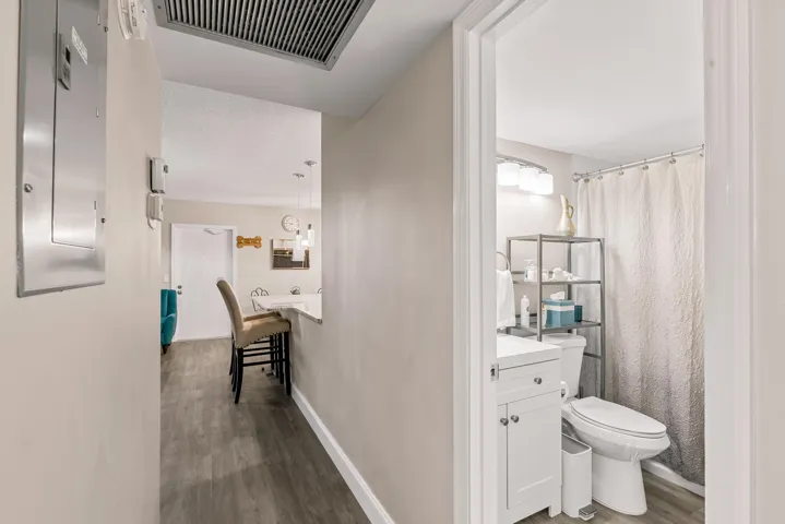 Primary Bathroom and Hall View