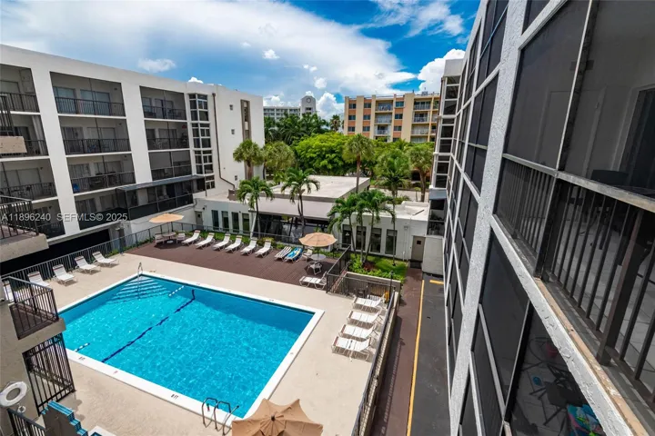 Unit have beautiful pool views.