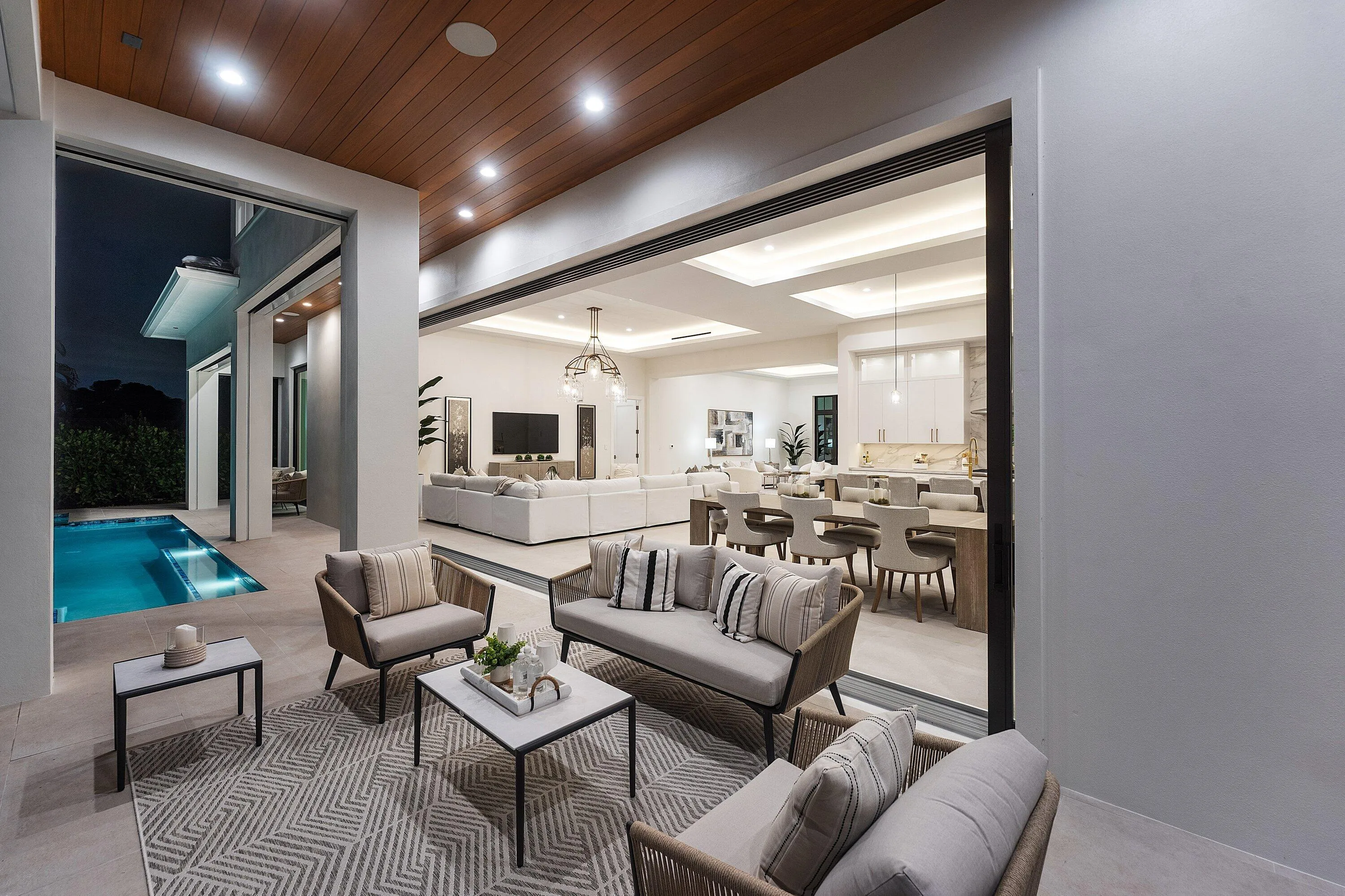 Evening indoor/outdoor living