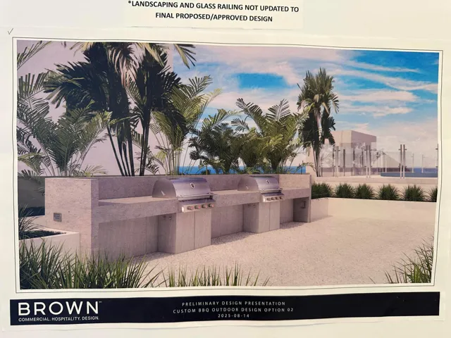 Proposed rendering of BBQ area