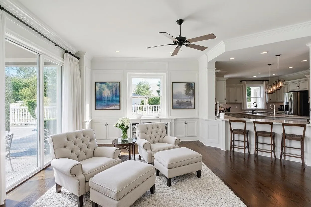 Virtually Staged Sitting Room