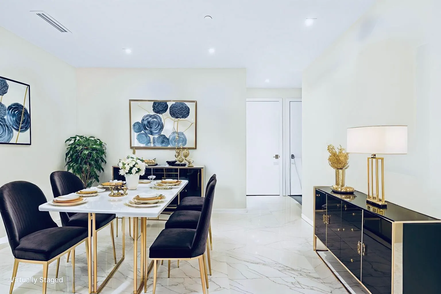 Virtually Staged Dining Room