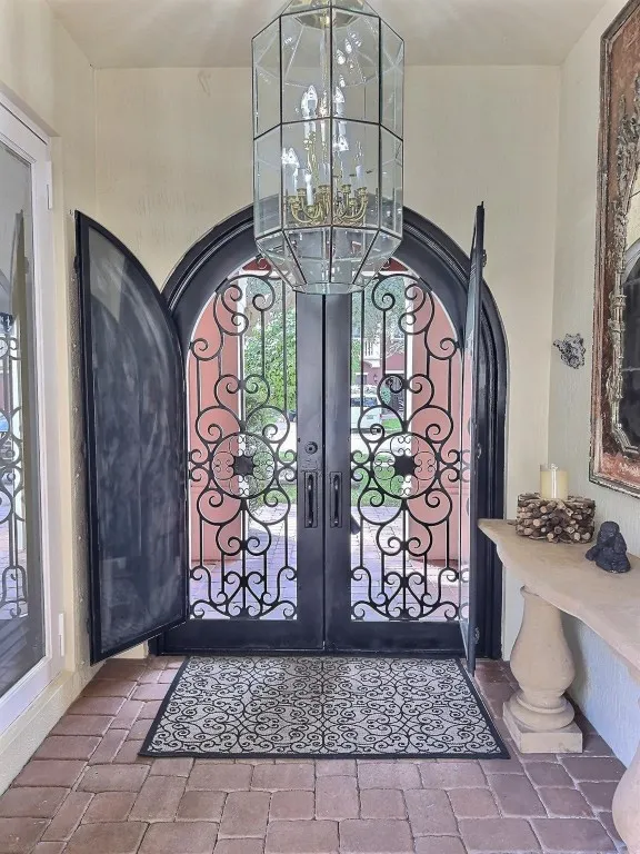 Front entry of private courtyard